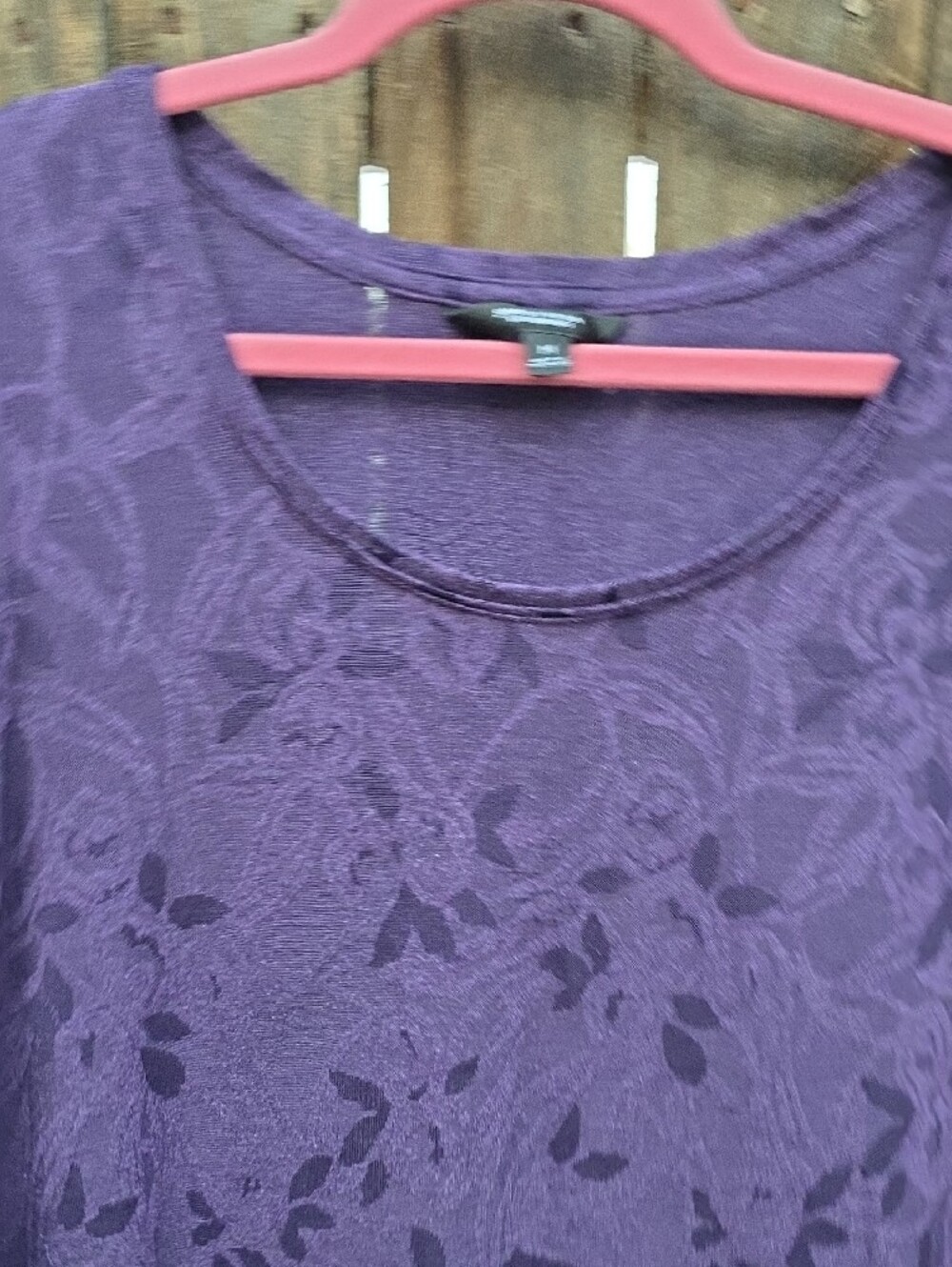 Simply Vera Vera Wang Purple Floral-Texture Tank Top - Picture 4 of 10